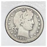 1915 BARBER SILVER QUARTER