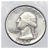 1957 - D SILVER QUARTER