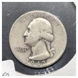 1942 - S WASHINGTON QUARTER - SILVER
