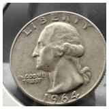 1964 D - WASHINGTON QUARTER - SILVER