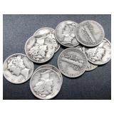 10 - MERCURY DIMES - MIXED DATES