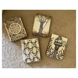 Quartet of Decorative Tiles