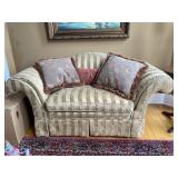 Velvet-like Striped Love Seat