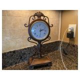 Feather and Scroll Desk Top Clock