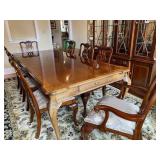 Drexel Chippendale One Leaf Dinning Table & Chairs