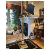 Pair of Black and Gold Painted Side Lamps
