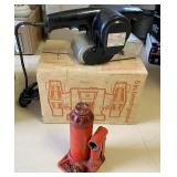 Vintage Belt Sander, Jack, and 5" Bench Grinder