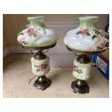 Pair of Hand Painted Gone With The Wind Lamps