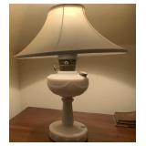 Pink Tinted Milk glass  Lamp