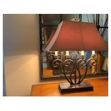Metal Figural Design Four Light Accent Lamp