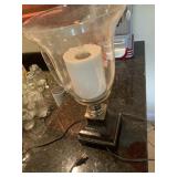 Bubble Glass Hurricane Elec. Candle Style Lamp