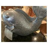 Metal Fish Sculpture W/ Open Mouth