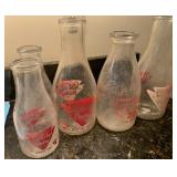 Stokely Dairy  & 1 PET Vintage Milk Bottles
