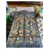 Large Hand Painted Leather Wall Drape "Tapestry"