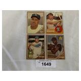 (4) Vintage Baseball Cards