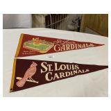 Two Vintage St Louis Cardinals Pennants