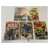 (5) Vintage Military/War Comics