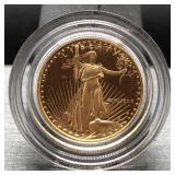 1989-W GOLD PROOF EAGLE $5 - 1/10 OZ