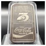 75TH Coca Cola 1 OZ SILVER - ICONIC!!!