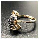 SAPPHIRE & GOLD - ABOUT SIZE 7