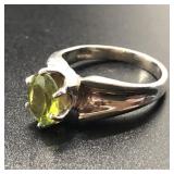 PERIDOT & STERLING - ABOUT SIZE 6.5