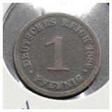 1886 GERMANY 1 PFENING