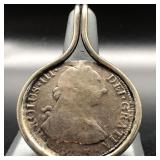 1783 DEI GRATIA 8 REALES SPANISH SILVER PENDANT