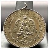 1933 MEXICO UN PESO WORLD SILVER COIN - JEWELRY