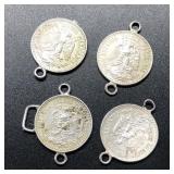 1941-1942 SILVER MEXICO 20 CENTAVOS - JEWELRY