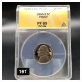 1990-S JEFFERSON ANACS PF69 DCAM