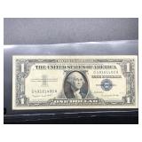 1957-A SILVER CERTIFICATE - BLUE SEAL - CRISP C645