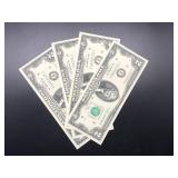 2013 $2 BILLS - VERY CRISP SEQUENTIAL SERIAL NUMBE