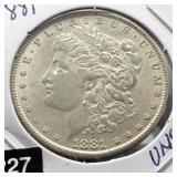 1881 MORGAN DOLLAR - UNC