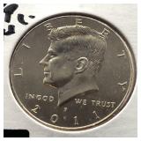 2011 - P KENNEDY HALF DOLLAR UNC