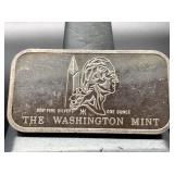 WASHINGTON MINT SILVER ONE OUNCE BAR