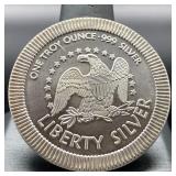 LIBERTY SILVER ONE OUNCE SILVER ROUND