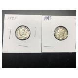 MERCURY DIMES (#2) 1943,1945