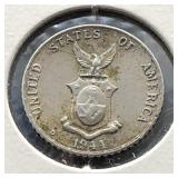 1944 D PHILLIPINES 10 CENTAVOS