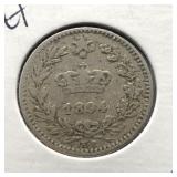 1894 Italy 20 centesemi (silver)
