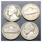 4 JEFFERSON NICKELS 