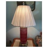 Vintage Cranberry Glass Lamp