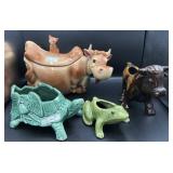 McCoy/Brush McCoy  Animal Planters & Cookie Jar