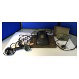 Vintage Hand Crank No Dial Telephone w/Can