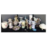 Collction of Porcelain Pitchers and more