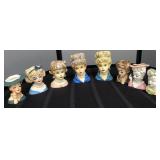 Collection of Vintage Ladies Head Vases