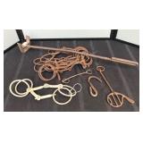 Antique Branding Iron & Other Horse Tack