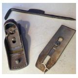 Antique Stanley Metal Block Planes & Draw Knife