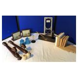 Wooden Candle Holders, Book Ends and more