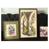 Hand Embroidered Framed Artwork