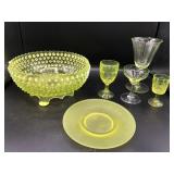 Fenton Topaz Opalescent Vaseline Glass & more